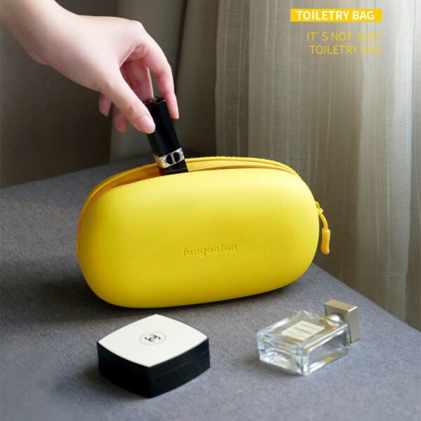 2-in-1 Cosmetic Bag With Handle Hangable Dry And Wet Separation Toiletry Bag Fashion Candy-color Portable Waterproof Storage Travel Bags - Image 5