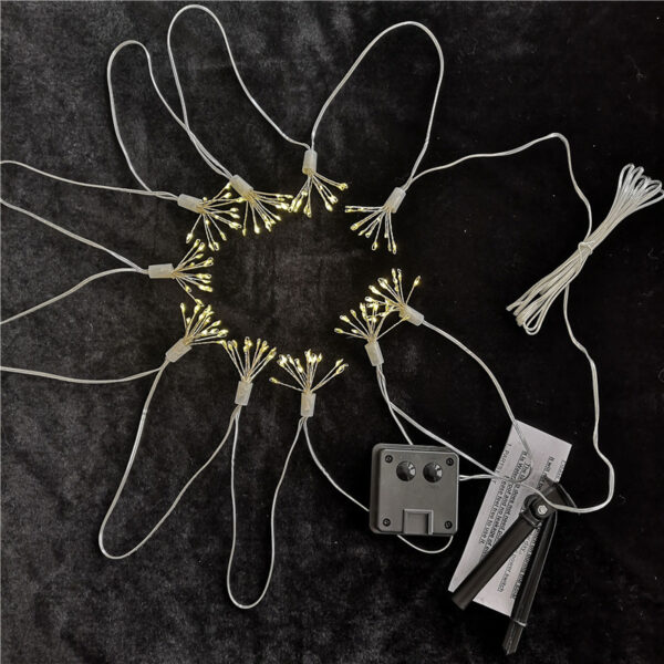Decorative Fireworks Solar Cell Box Copper Wire String Lights - Image 4
