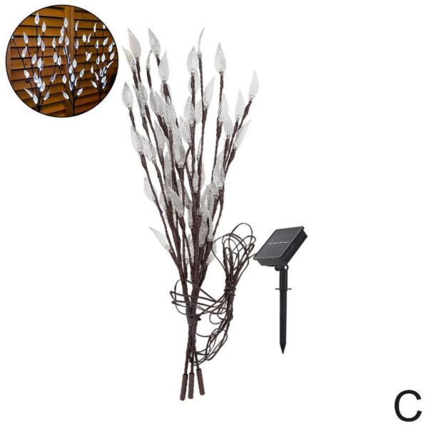 Outdoor Waterproof Solar Leaf Lawn LED String Lights - Image 3