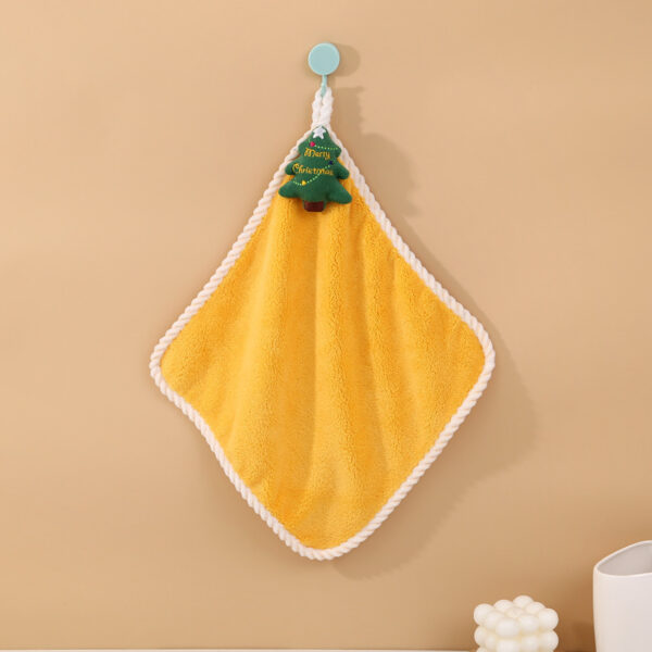 Coral Velvet Santa Wipes Hand Towels - Image 6