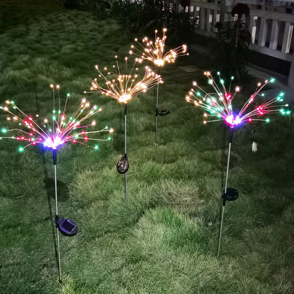 Ground-Inserted Firework Lights Christmas Outdoor LED Holiday Sky Starry Lights Lawn Christmas Lights Solar String Lights