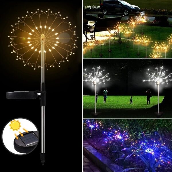 Ground-Inserted Firework Lights Christmas Outdoor LED Holiday Sky Starry Lights Lawn Christmas Lights Solar String Lights - Image 8