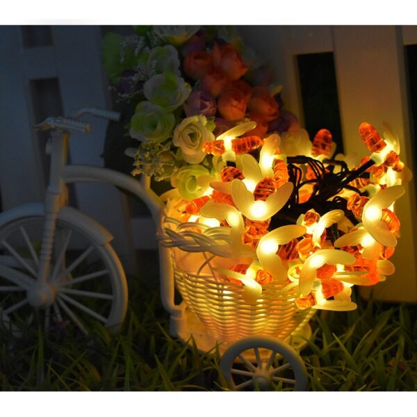 LED Outdoor Solar Lamp String Lights Fairy Holiday Christmas Party Garland Solar Garden Waterproof Linghting Bee - Image 10