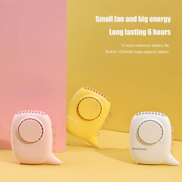 USB Rechargeable Mini Fan Electric Portable Air Cooler Hanging Neck Travel Cooling Fan Summer Handheld Small Cooling Fans - Image 7