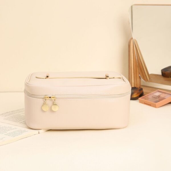 Handle-top Cosmetic Bag Ins Fashion Simple Square Handbag Toiletry Bags Travel High Capacity Portable Storage Make Up Bag - Image 6