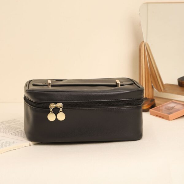Handle-top Cosmetic Bag Ins Fashion Simple Square Handbag Toiletry Bags Travel High Capacity Portable Storage Make Up Bag - Image 7