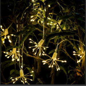 Decorative Fireworks Solar Cell Box Copper Wire String Lights