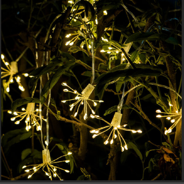 Decorative Fireworks Solar Cell Box Copper Wire String Lights