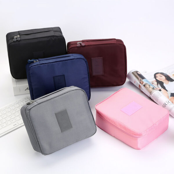 Portable Cosmetic Bag Waterproof Divider Multi-grid Pockets Toiletry Bags Travel Storage Handbags Women Make Up Bag - Image 3