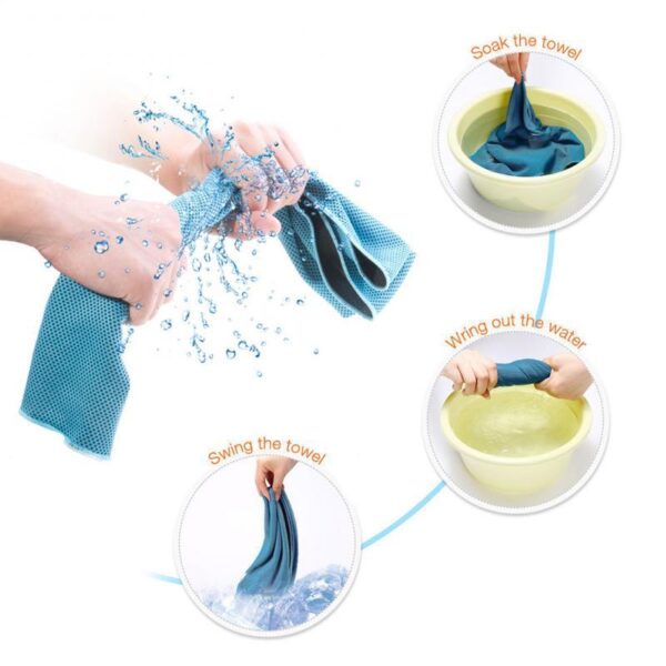 Sports Cooling Towels Cooling Towels, Cool Towel, Soft Breathable Chilly Towel, Microfiber Ice Cold Towel For Yoga, Golf, Gym, Camping, Running, Fitness, Workout & More Activities - Image 5