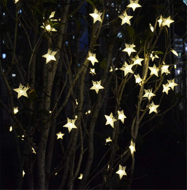 Solar Powered Star Fairy String LED Lights Waterproof Xmas Garden Outdoor Decor - Image 8