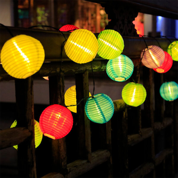 LED Solar Lantern Outdoor Garden Courtyard Decoration Colored String Lights - Image 6