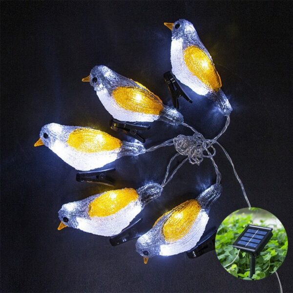 LED Solar String Lights Acrylic Bird Outdoor - Image 6