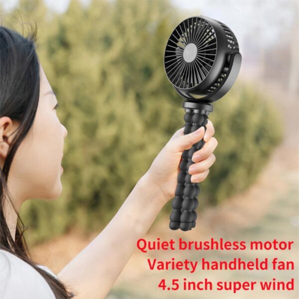 Baby Stroller Fan Hand Held Rechargeable USB Bladeless Small Folding Fans Mini Ventilator Silent Table Outdoor Cooler Neck Fan - Image 4