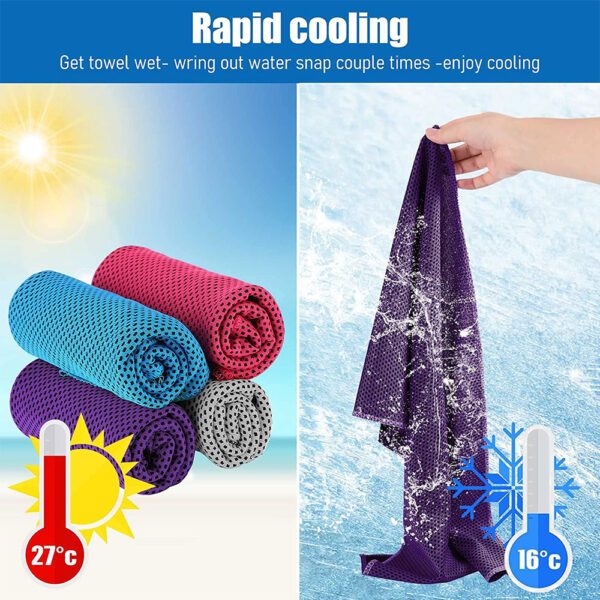 Sports Towel Physical Cooling Microfiber Instant Cool Ice Face Towels For Gym Swimming Yoga Running Cycling Quick Drying Towel - Image 4