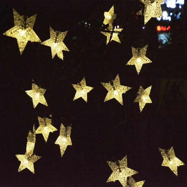 Solar Powered Star Fairy String LED Lights Waterproof Xmas Garden Outdoor Decor - Image 10
