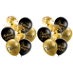 Black Gold Sequins Rubber Balloons Suit