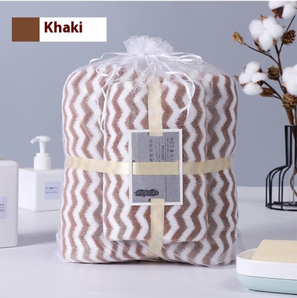 Water Ripple Coral Fleece Towels Child And Mother Suit Two-piece Set - Image 8