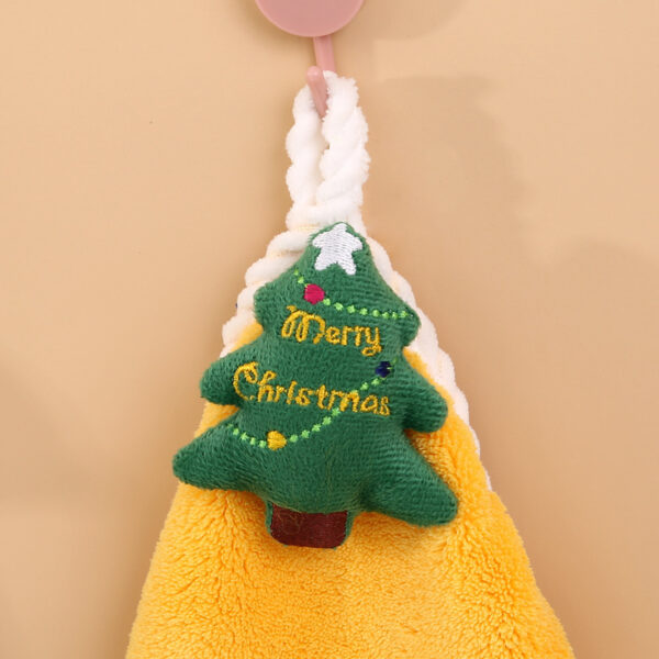 Coral Velvet Santa Wipes Hand Towels - Image 2