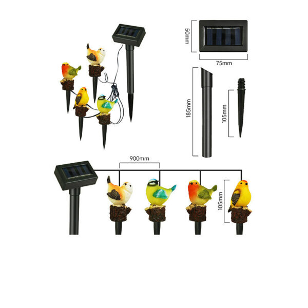 Waterproof Solar Luminous Bird Light String Bird Lamp Led Lights Home Decor - Image 5
