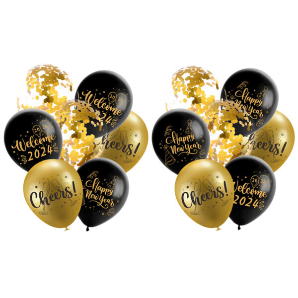 Black Gold Sequins Rubber Balloons Suit - Image 5