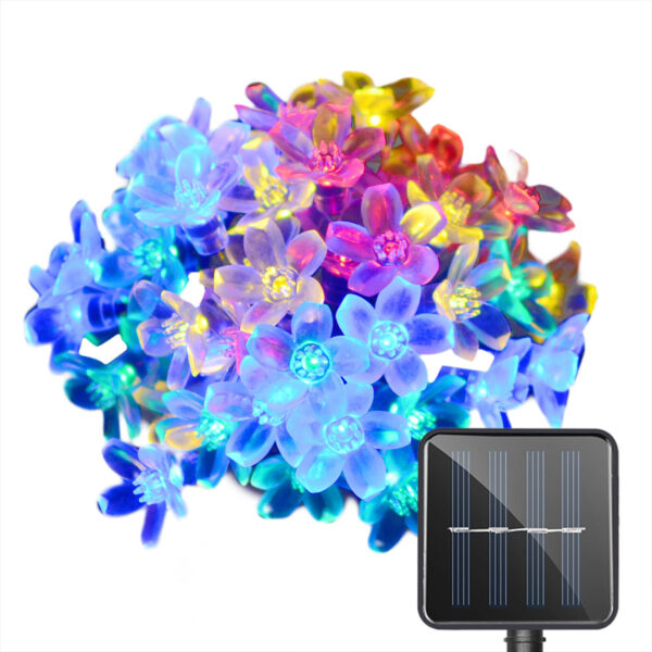 Solar-powered String Lights Flowers Flashing Light Christmas Holiday String Light - Image 2