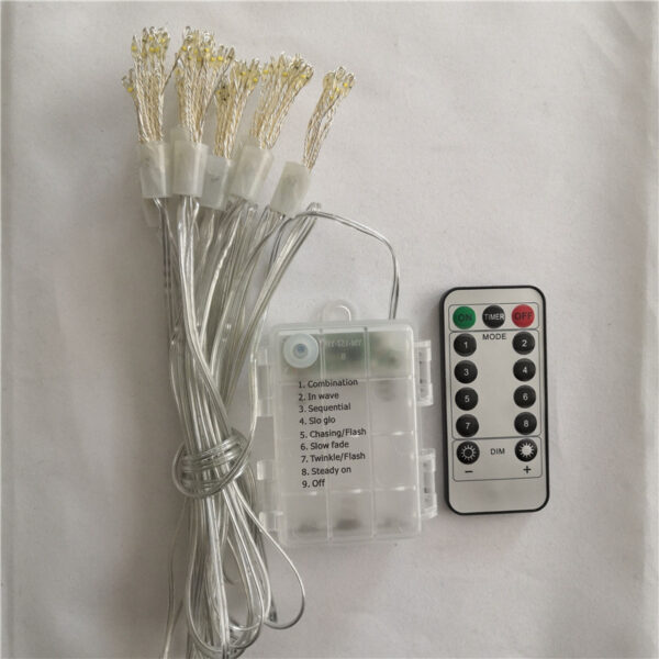 Decorative Fireworks Solar Cell Box Copper Wire String Lights - Image 8