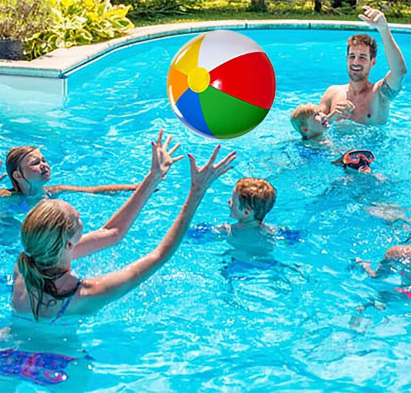Beach Ball Inflatable Rainbow Toy Pool - Image 4