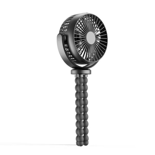 Baby Stroller Fan Hand Held Rechargeable USB Bladeless Small Folding Fans Mini Ventilator Silent Table Outdoor Cooler Neck Fan - Image 2