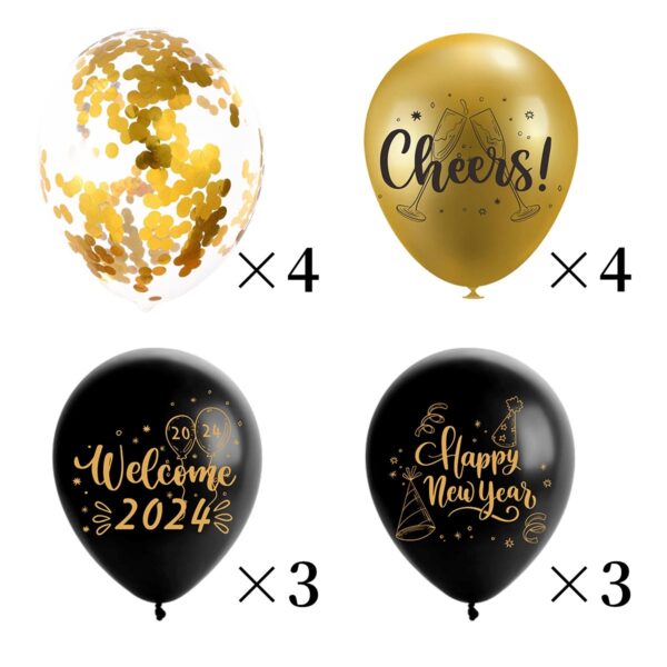 Black Gold Sequins Rubber Balloons Suit - Image 3