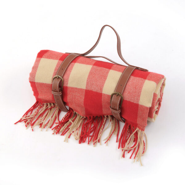 Leather Strap Tassel Picnic Blanket Picnic Mat Camping Hiking - Image 6