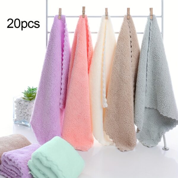 20 Solid Color Towels, Super Absorbent & Quick-drying, Suitable For Home, Office And Travel - Image 3