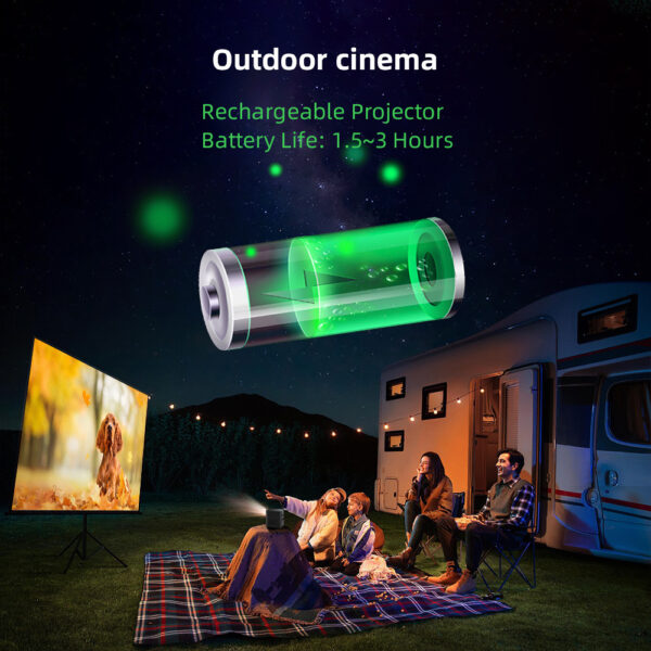 4K Rechargeable Miniature Mini Portable DLP Projector - Image 6