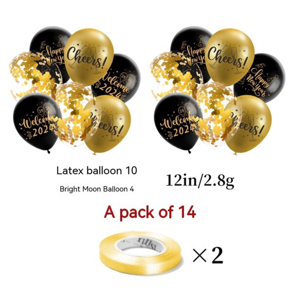 Black Gold Sequins Rubber Balloons Suit - Image 2