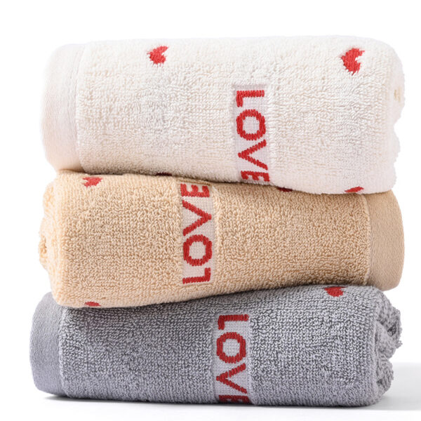 Pure Cotton Couple Embroidery Household Towels - Image 4
