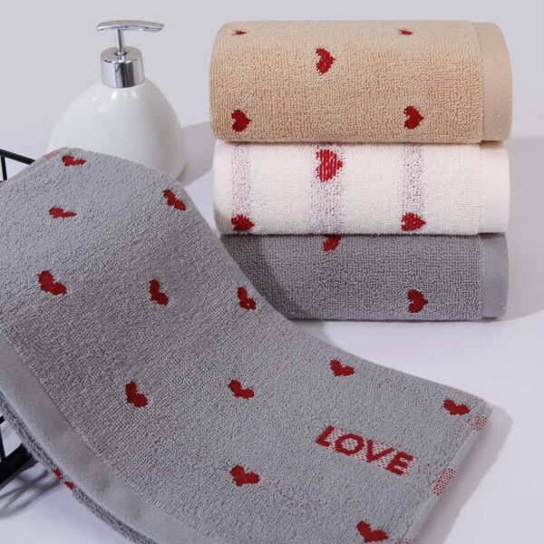 Pure Cotton Couple Embroidery Household Towels - Image 6