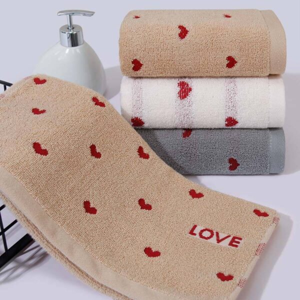 Pure Cotton Couple Embroidery Household Towels - Image 5
