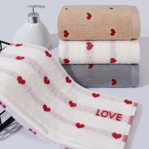 Pure Cotton Couple Embroidery Household Towels - Image 7