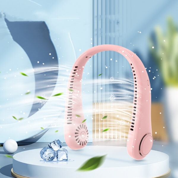 Rechargeable Neck Fan Hands Free USB Mini Fan Traveling Outdoor Sports Fans Portable Lazy Bladeless Hanging Neck Fan - Image 4