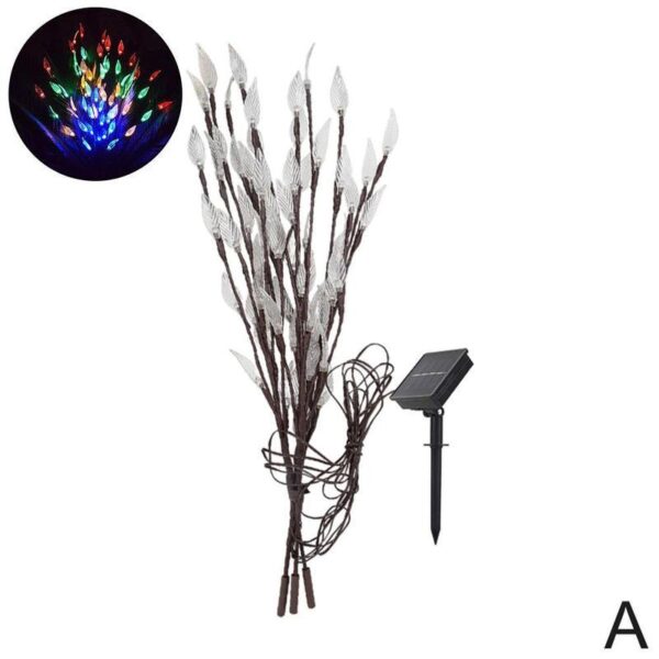 Outdoor Waterproof Solar Leaf Lawn LED String Lights - Image 7