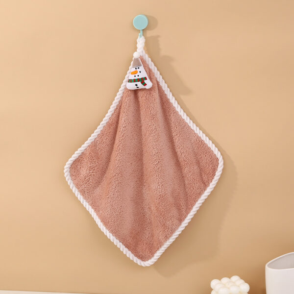 Coral Velvet Santa Wipes Hand Towels - Image 8