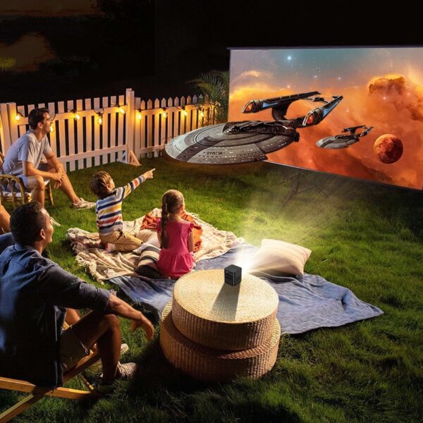 4K Rechargeable Miniature Mini Portable DLP Projector - Image 3
