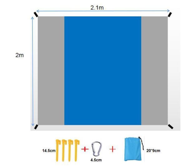 Beach Mat Folding Waterproof Picnic Mat - Image 3
