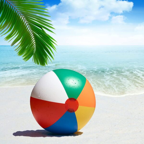 Beach Ball Inflatable Rainbow Toy Pool - Image 2