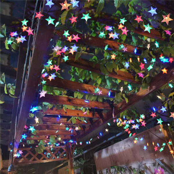Solar Powered Star Fairy String LED Lights Waterproof Xmas Garden Outdoor Decor - Image 9