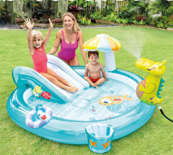 Inflatable Ocean Ball Pool Slide Pool Children's Pool Fountain Family Pool - Image 4