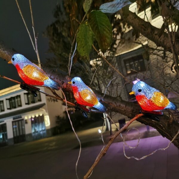 LED Solar String Lights Acrylic Bird Outdoor - Image 5