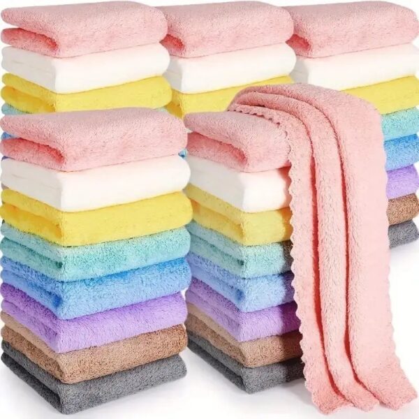 20 Solid Color Towels, Super Absorbent & Quick-drying, Suitable For Home, Office And Travel - Image 5