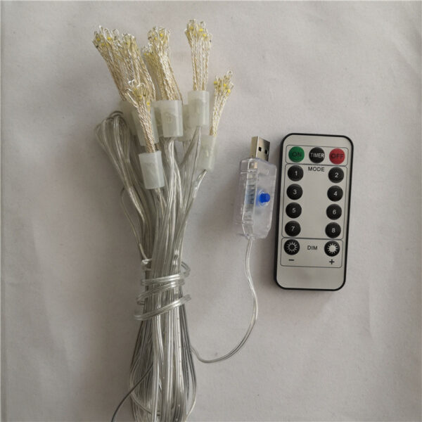 Decorative Fireworks Solar Cell Box Copper Wire String Lights - Image 6