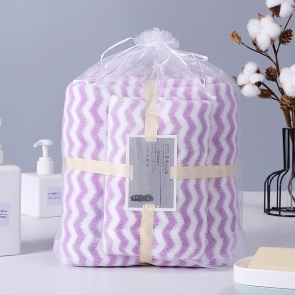 Water Ripple Coral Fleece Towels Child And Mother Suit Two-piece Set - Image 7